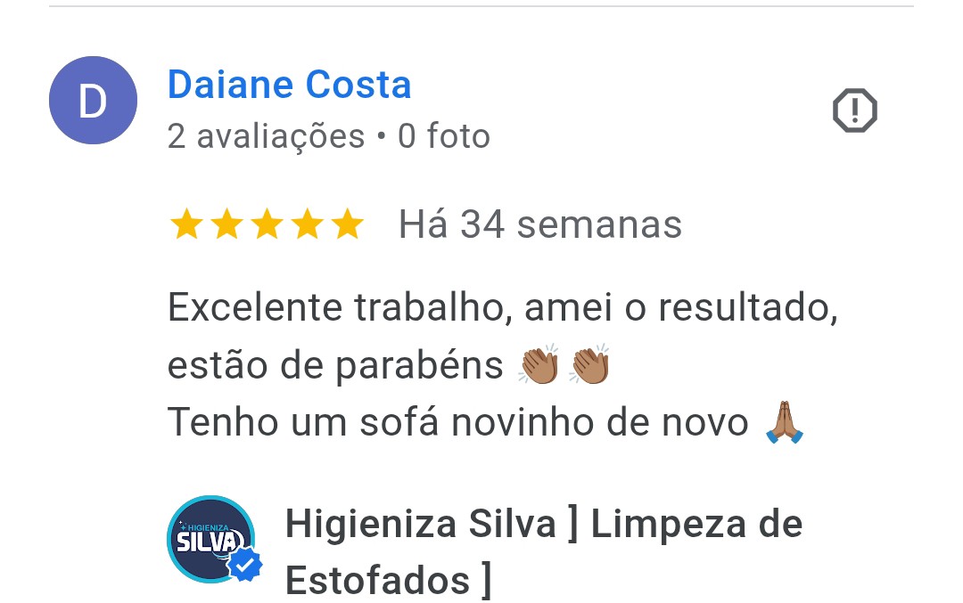 Depoimento de cliente - Higieniza Silva